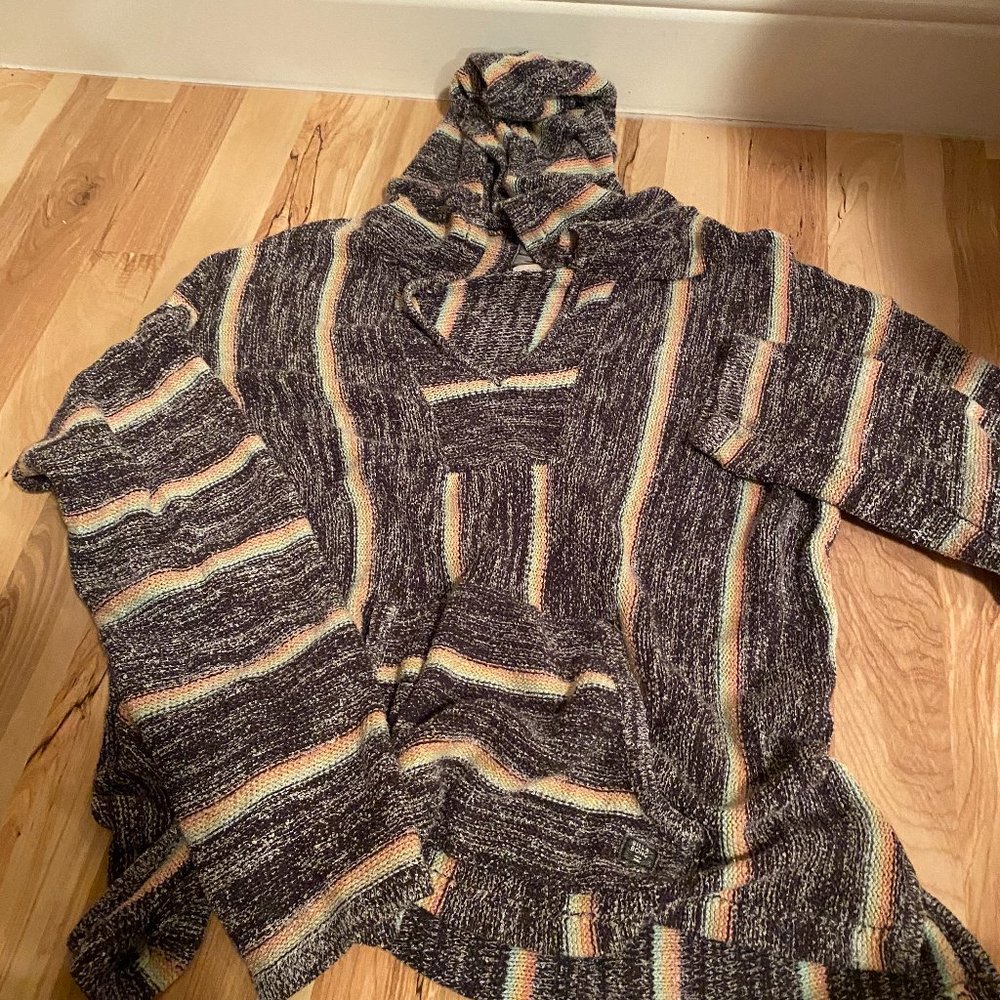Billa Bong Baja Beach Sweater with Hood, L/G